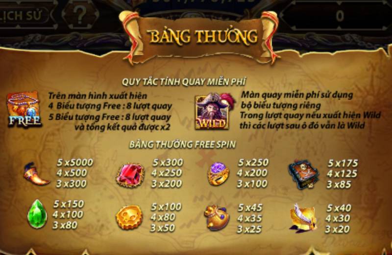 Pirate King - Jackpot Lớn, Nổ Hũ Đỉnh Cao Với Chủ Đề Cướp Biển 5 Bảng Thưởng Pirate King